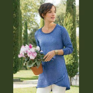 Soft Surroundings Palisades Purple Blue Tunic PS